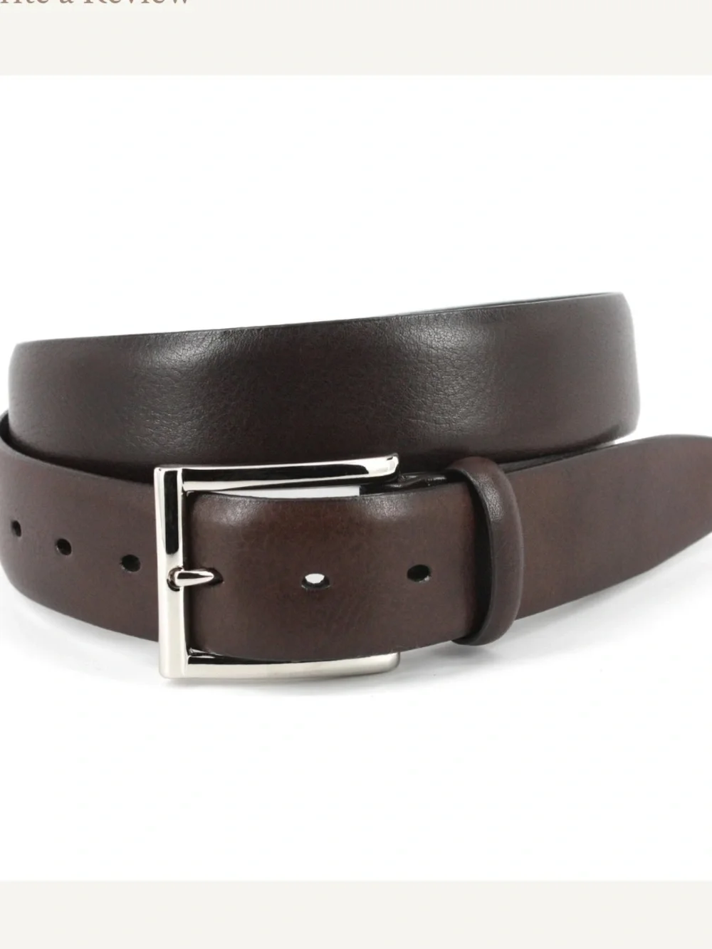 Torino - Men's Leather Italian Glazed Milled Calfskin Belt - Brown. Size 42